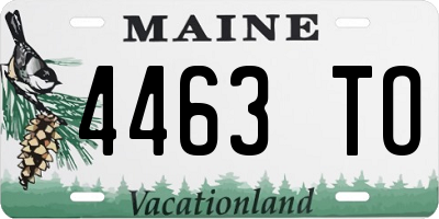 ME license plate 4463TO