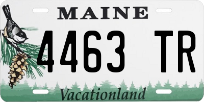 ME license plate 4463TR
