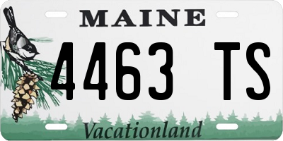 ME license plate 4463TS