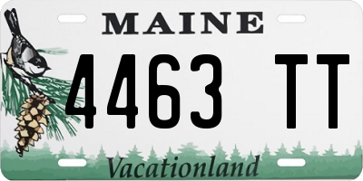 ME license plate 4463TT