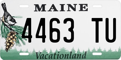 ME license plate 4463TU