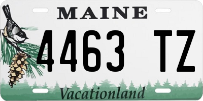 ME license plate 4463TZ