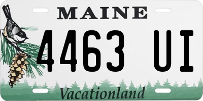 ME license plate 4463UI