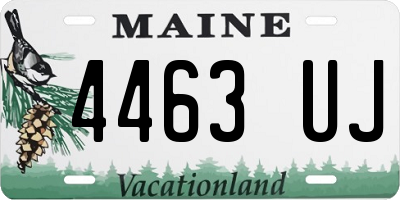 ME license plate 4463UJ