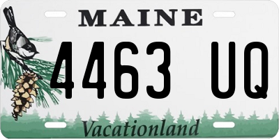 ME license plate 4463UQ