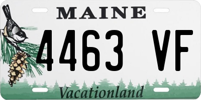 ME license plate 4463VF