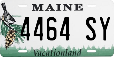 ME license plate 4464SY