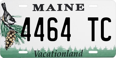 ME license plate 4464TC
