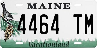 ME license plate 4464TM