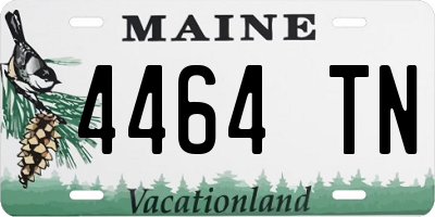 ME license plate 4464TN