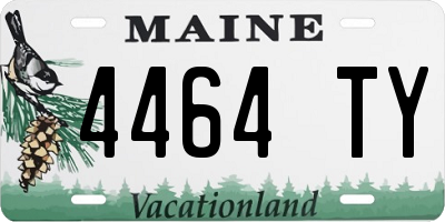 ME license plate 4464TY