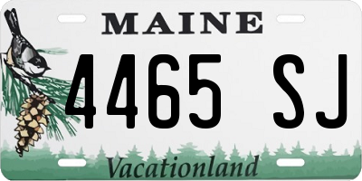 ME license plate 4465SJ