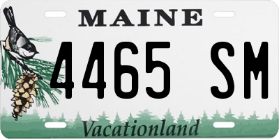 ME license plate 4465SM