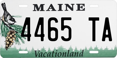 ME license plate 4465TA