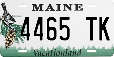 ME license plate 4465TK