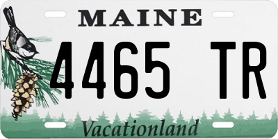 ME license plate 4465TR