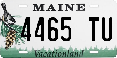 ME license plate 4465TU