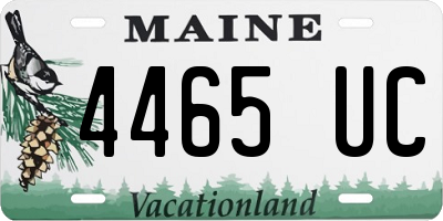 ME license plate 4465UC