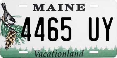 ME license plate 4465UY