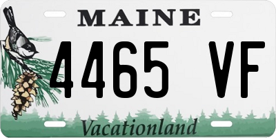ME license plate 4465VF