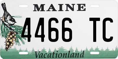 ME license plate 4466TC