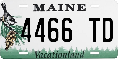 ME license plate 4466TD