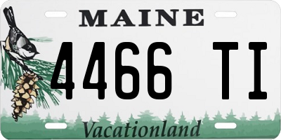 ME license plate 4466TI