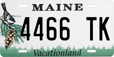 ME license plate 4466TK