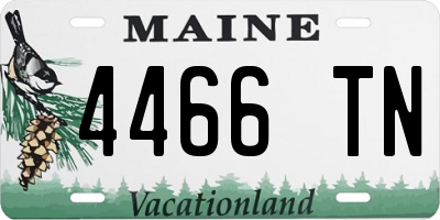 ME license plate 4466TN