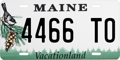 ME license plate 4466TO