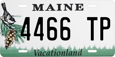 ME license plate 4466TP