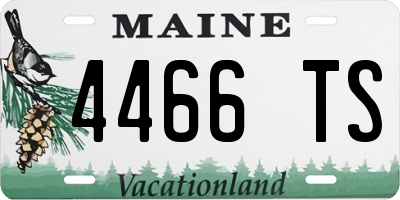 ME license plate 4466TS