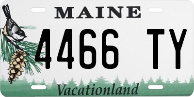 ME license plate 4466TY