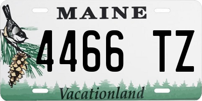 ME license plate 4466TZ