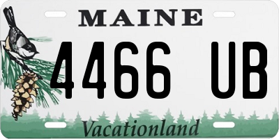 ME license plate 4466UB