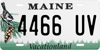 ME license plate 4466UV