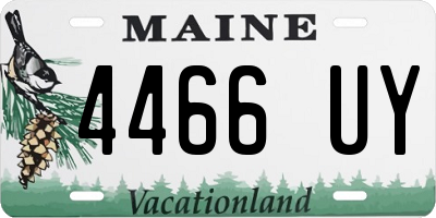 ME license plate 4466UY