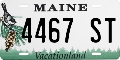 ME license plate 4467ST