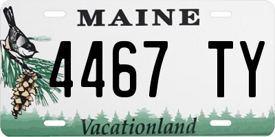 ME license plate 4467TY