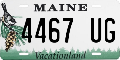 ME license plate 4467UG