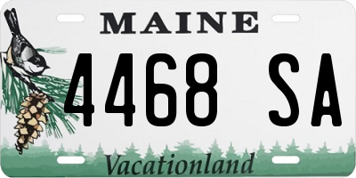 ME license plate 4468SA