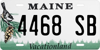 ME license plate 4468SB