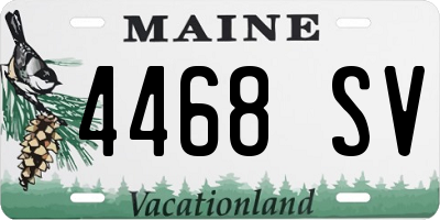 ME license plate 4468SV