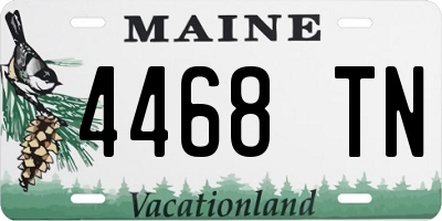 ME license plate 4468TN