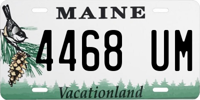 ME license plate 4468UM