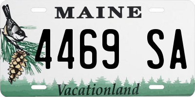 ME license plate 4469SA