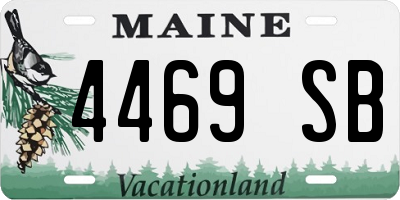 ME license plate 4469SB