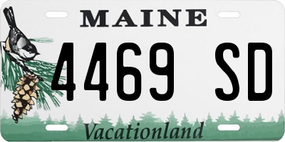 ME license plate 4469SD