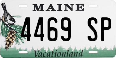 ME license plate 4469SP