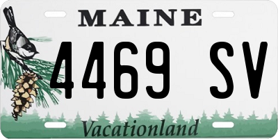 ME license plate 4469SV